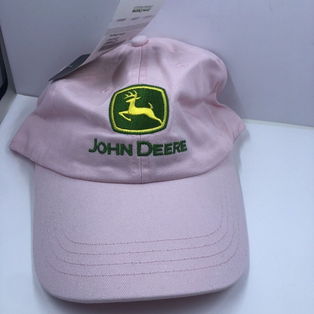 John Deere PINK Embroidered Baseball Cap Hat. New With Tags